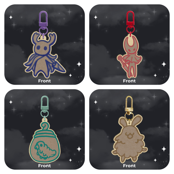 Cardboard Knight Wooden Keychain Set