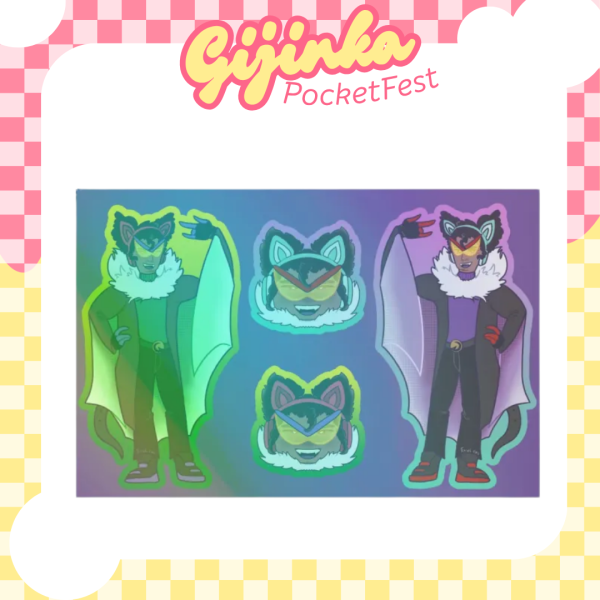 Noivern gijinka sticker sheet