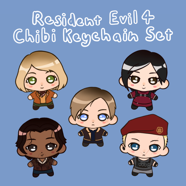 Resident Evil 4 Acrylic Keychain Set