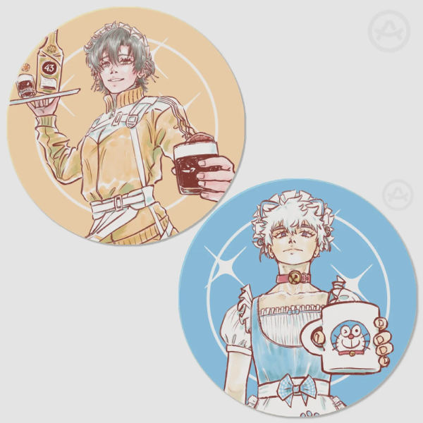 Jersey Maid Cheng Xiaoshi & Cat Maid Lu Guang Wood Coasters