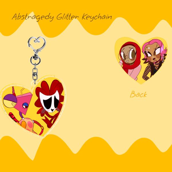 Abstragedy Glitter Acrylic Keychains