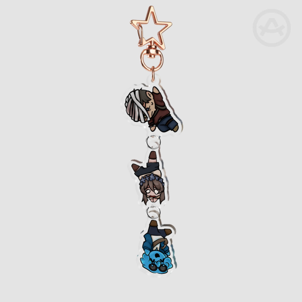 Sunset Trio Decayed and Decrepit Connection Acrylic Keychains