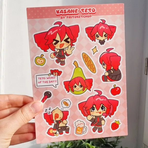 Kasane Teto sticker sheet