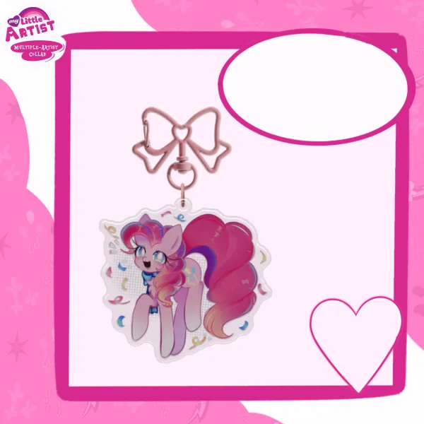 Pinkie Pie Epoxy Acrylic Keychain