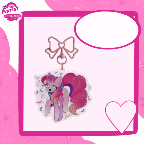 Pinkie Pie Epoxy Acrylic Keychain