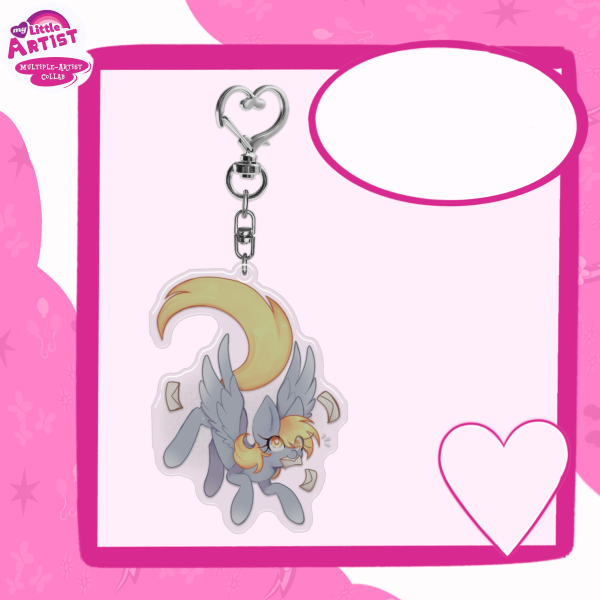 Derpy Letter Epoxy Acrylic Keychain