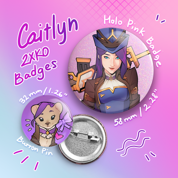Caitlyn 2XKO Badges Set •󠁏 Arcane 󠁯•󠁏 League of Legends