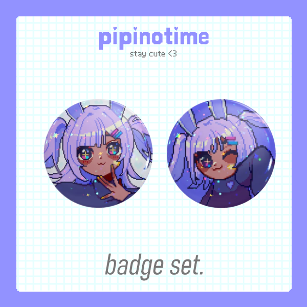 Pipi Badge Set 1 - 2 pipinotime Can Badges