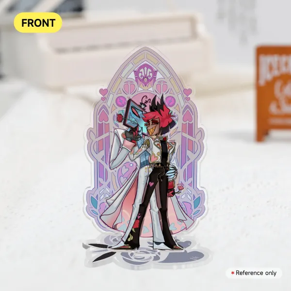 Valantines day Radiostatic - Hazbin Hotel  Double Insert Acrylic Standees