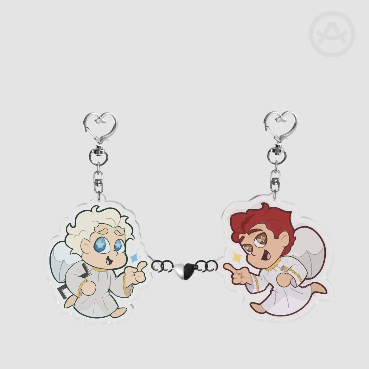 Ineffable Husbands Heart Magnet Keychains