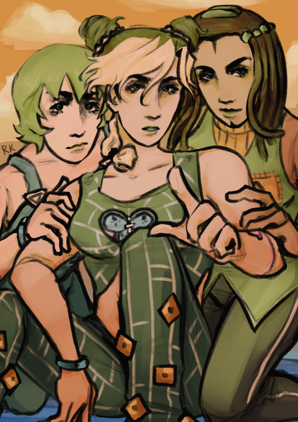Stone Ocean Jolyne Foo Fighters Ermes Print