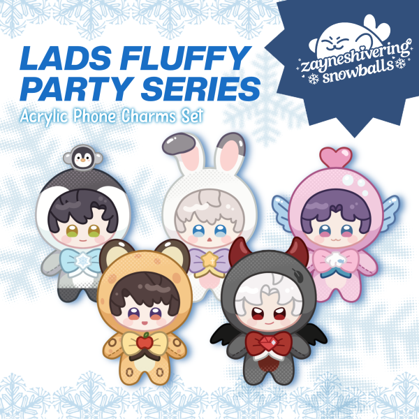 Fluffy Party Series Acrylic Phone Charms - LADS