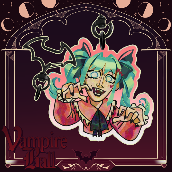 Vampire Hatsune Miku Keychain