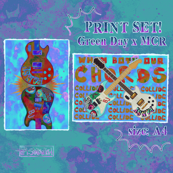 Green Day x MCR A4 print set