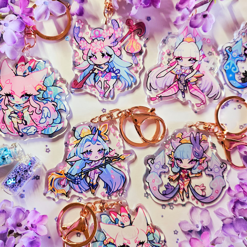 Star Guardian Xayah Keychain by Cinamon Cune - ACGGOODS
