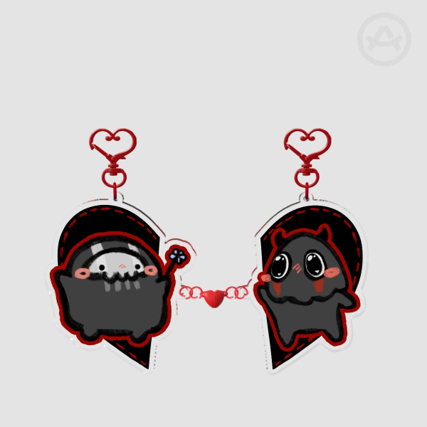 Ghost & König Acrylic Magnet Keychains
