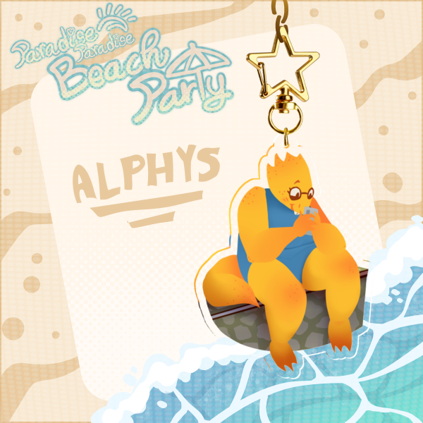 ALPHYS KEYCHAIN || Paradise Paradise Beach Party Collab ! ( UNDERTALE )