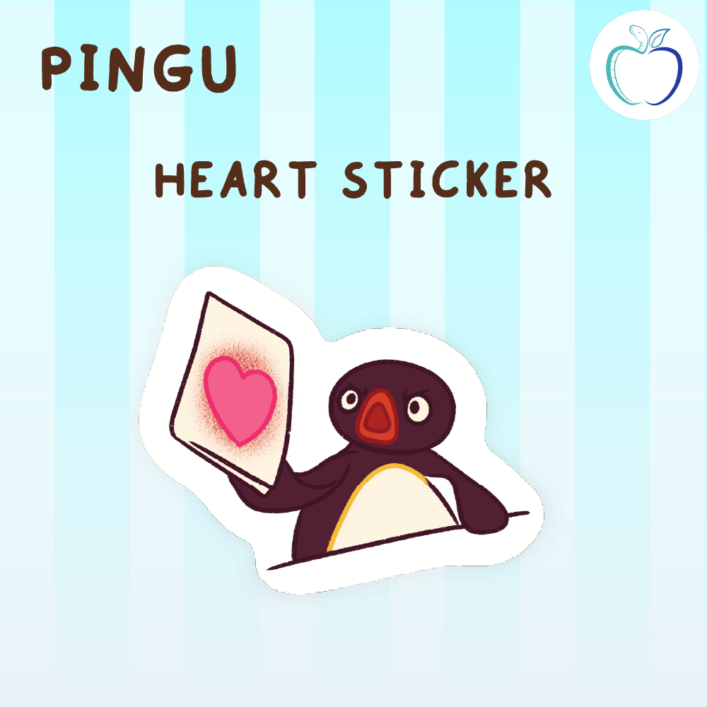 Pingu l Love Sticker