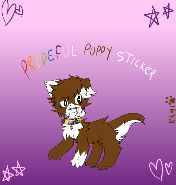 Prideful Furry Puppy Sticker ⭐