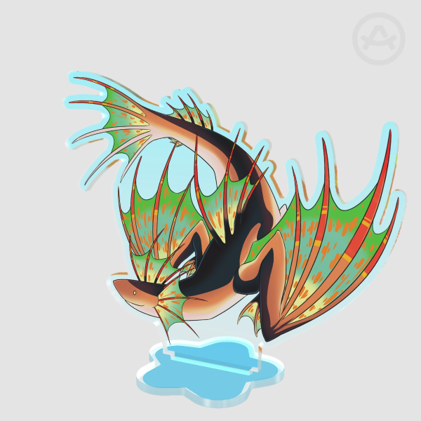 Fishy Colored Edge Acrylic Standee