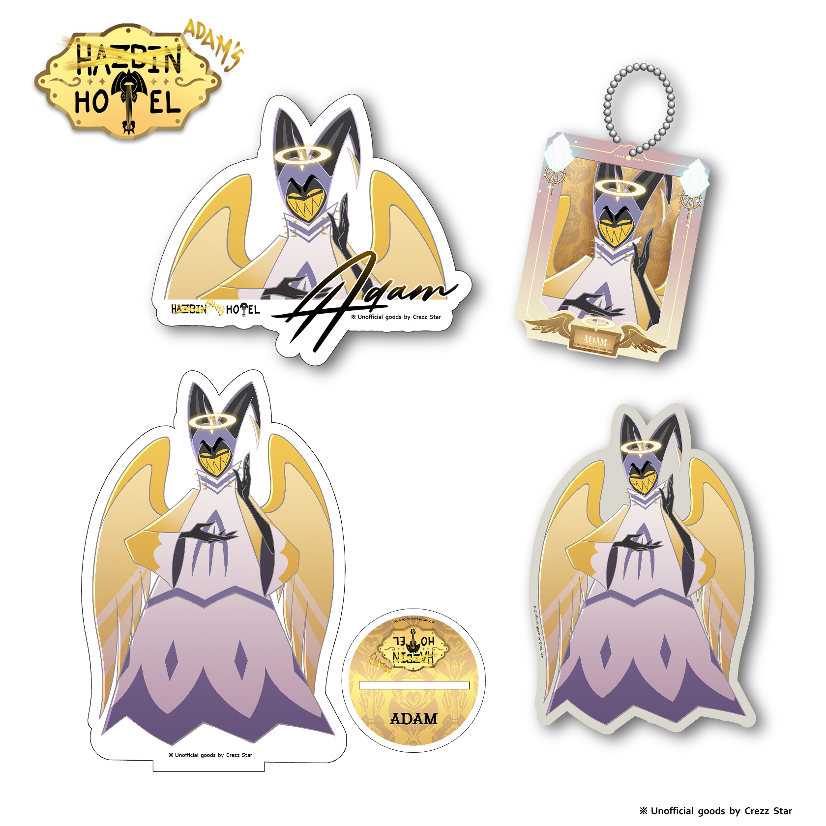 Hazbin Hotel: Pride 2026 Adam Holographic Badge by Crezz Star