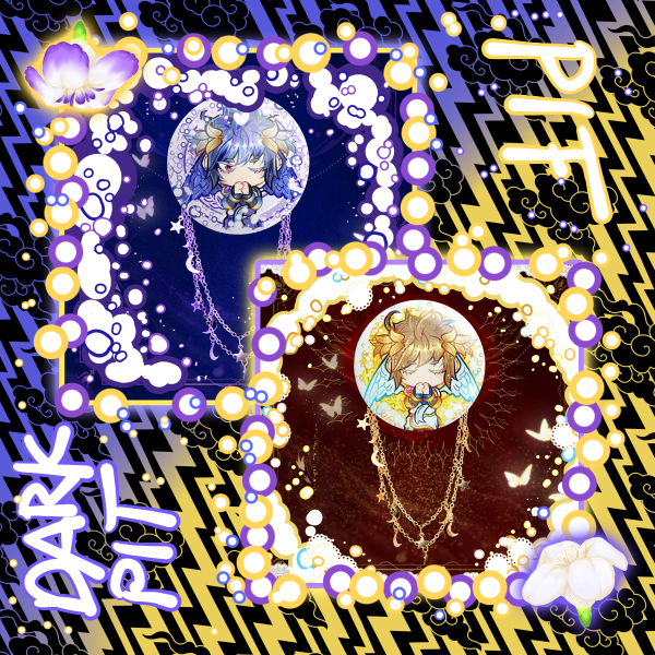 [ICARUS]🔮⚡️🪽dark pit & pit badges with chain set