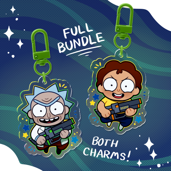 Rick & Morty | Mini Acrylic Charm Set