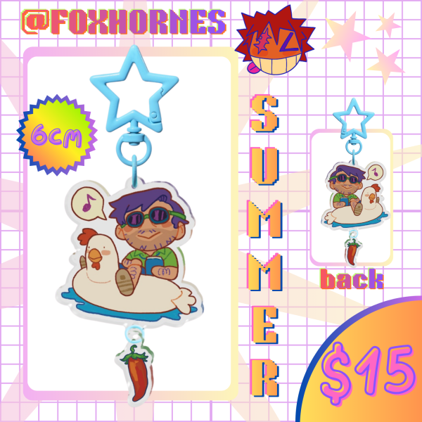 (STARDEW VALLEY) SUMMER 🌴 Shane Connection Acrylic Charm (6cm)