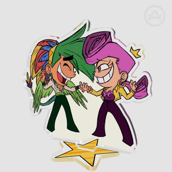 Cosmo and Wanda Clear Acrylic Standee
