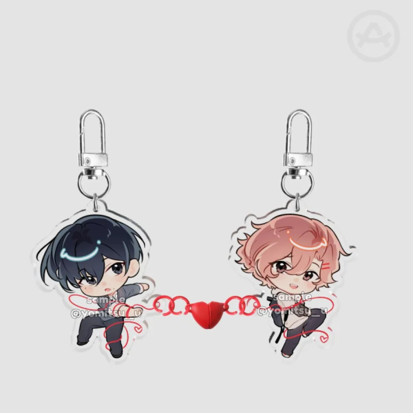 Aiden & Isaac | Red String Café | Magnet Keychains