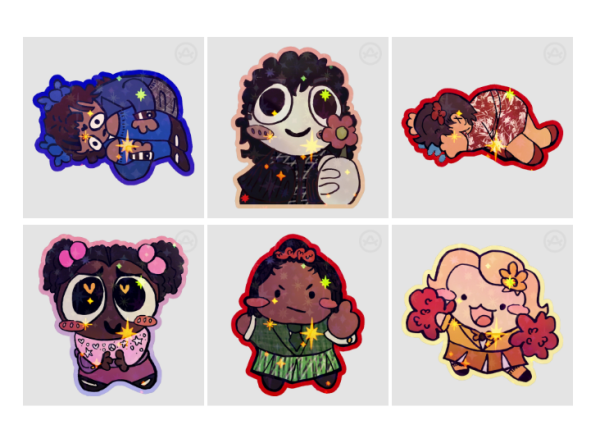 heathers sillies sticker set