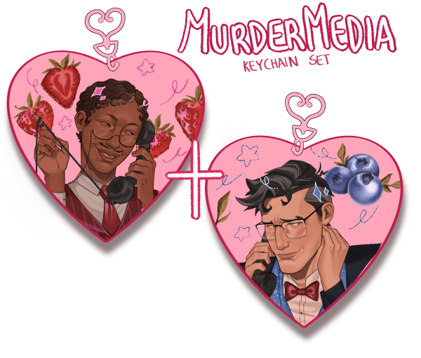 Murdermedia - Clear Acrylic Keychain SET