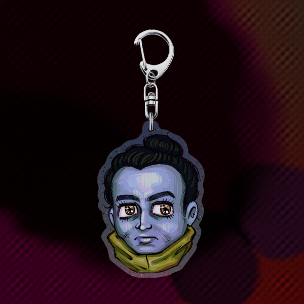 Man in Hazmat Keychain