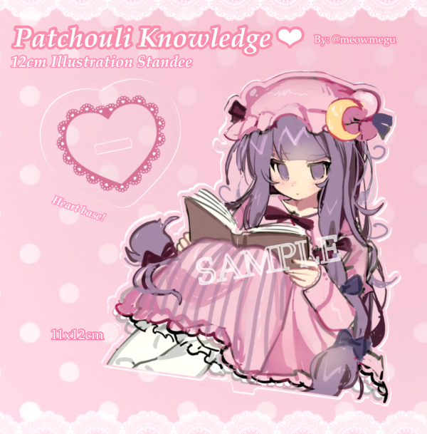 ♡ Patchouli Knowledge Acrylic Illustration Standee - by: meowmegu ♡