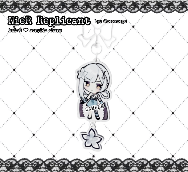 ♡ Nier Replicant - Kaine Acrylic Charm - by: meowmegu ♡