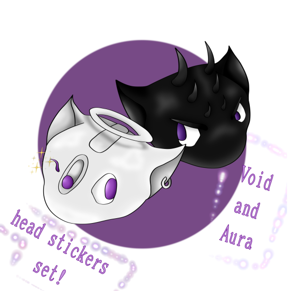 Void and Aura head stickers set