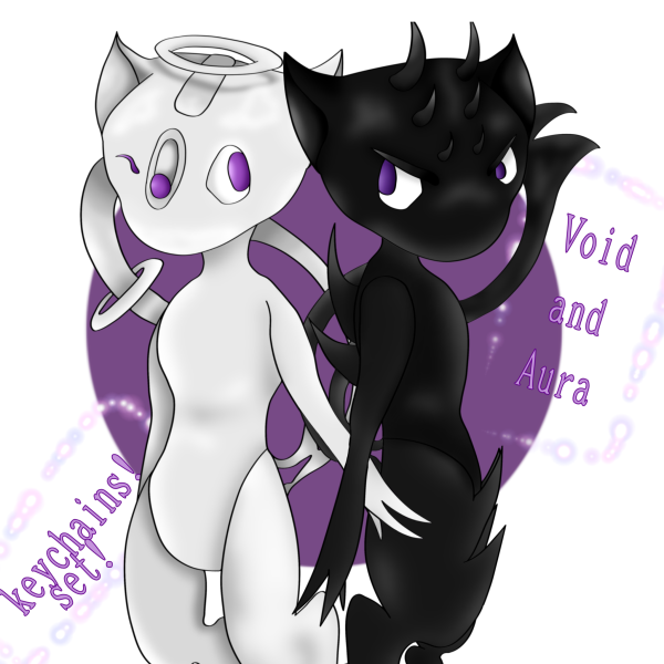 Void and Aura keychains set