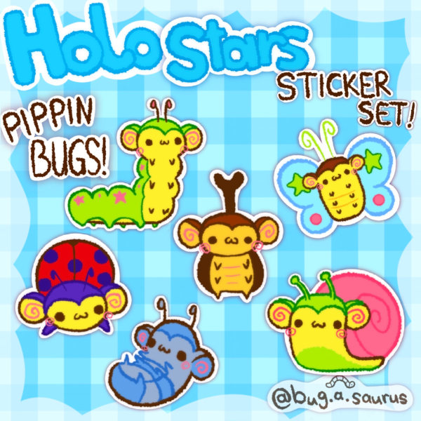 Holo Stars Pippin Bug Sticker Set!