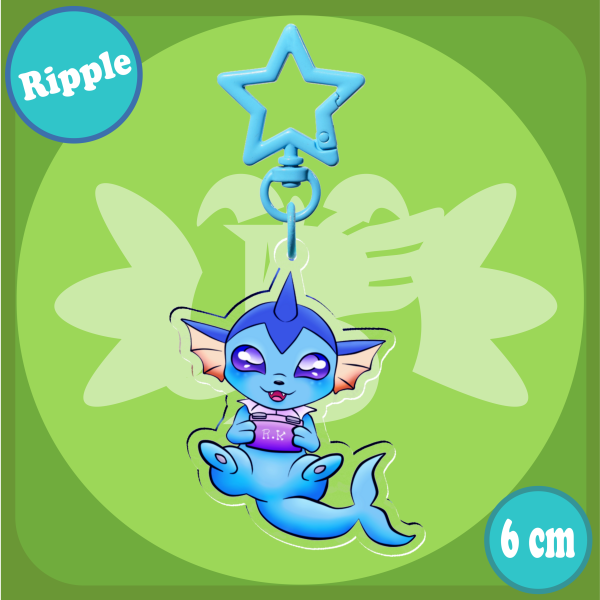 Vaporeon - Llavero / Keychain (Ondas)