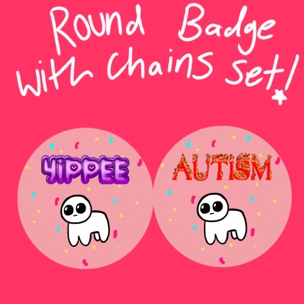 TBH - Round Badge With Chains Set