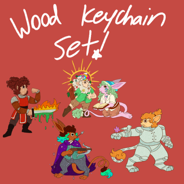 Medieval TAZ Imbalance Heroes - Wood Keychains Set