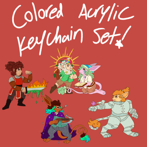 Medieval TAZ Imbalance Heroes - Colored Acrylic Keychain Set