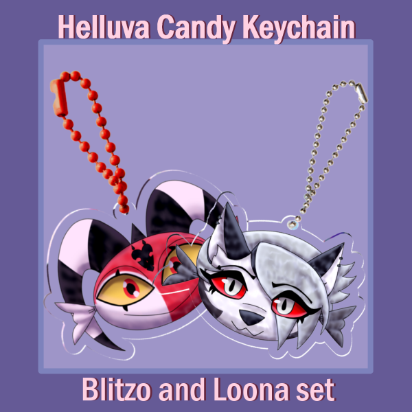 Candy Imp father hound daughter keychain set
