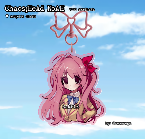 ♡ - Chaos;Head Noah PINK VER.  - Rimi Sakihata -  Acrylic Charm - by: meowmegu ♡