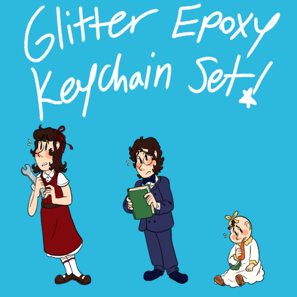 Lil Baudelaires - Glitter Epoxy Acrylic Keychain Set