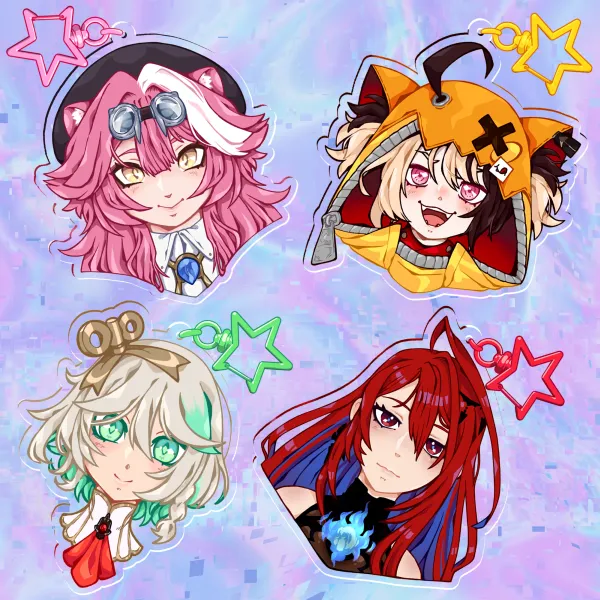 Hololive Justice Keychain Set