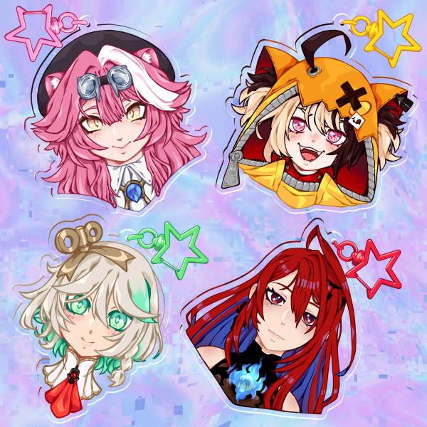 Hololive Justice Keychain Set