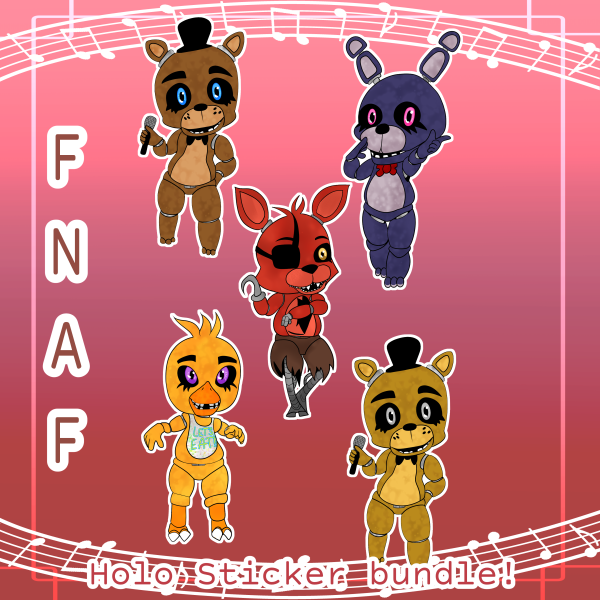 FNAF Holo sticker bundle