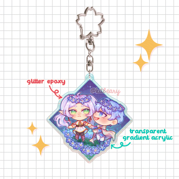 Frieren x Himmel Glitter Epoxy Charm