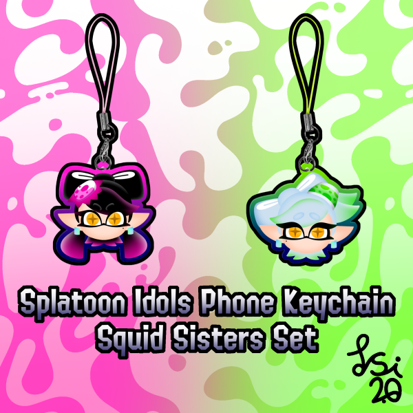 Splatoon Idols Phone Keychain | Squid Sisters Set
